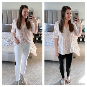 Perfectly You - Dotted Animal Print Blouse